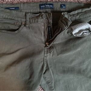 Lucky Brand OD Green Moleskin Trousers 34x30